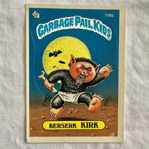 Garbage Pail Kids Card 1986 Topps - 116b Berserk Kirk